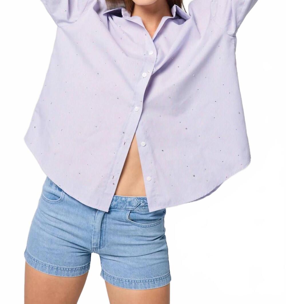 NEW LAFATA frankie shirt in lilac/salmon